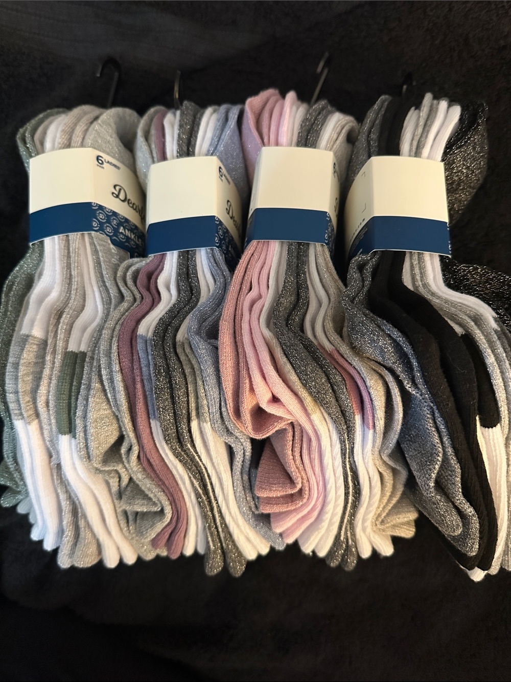 dearfoams CozySoft Anklet Socks NWT 24 Pair!!!! - Picture 2 of 3